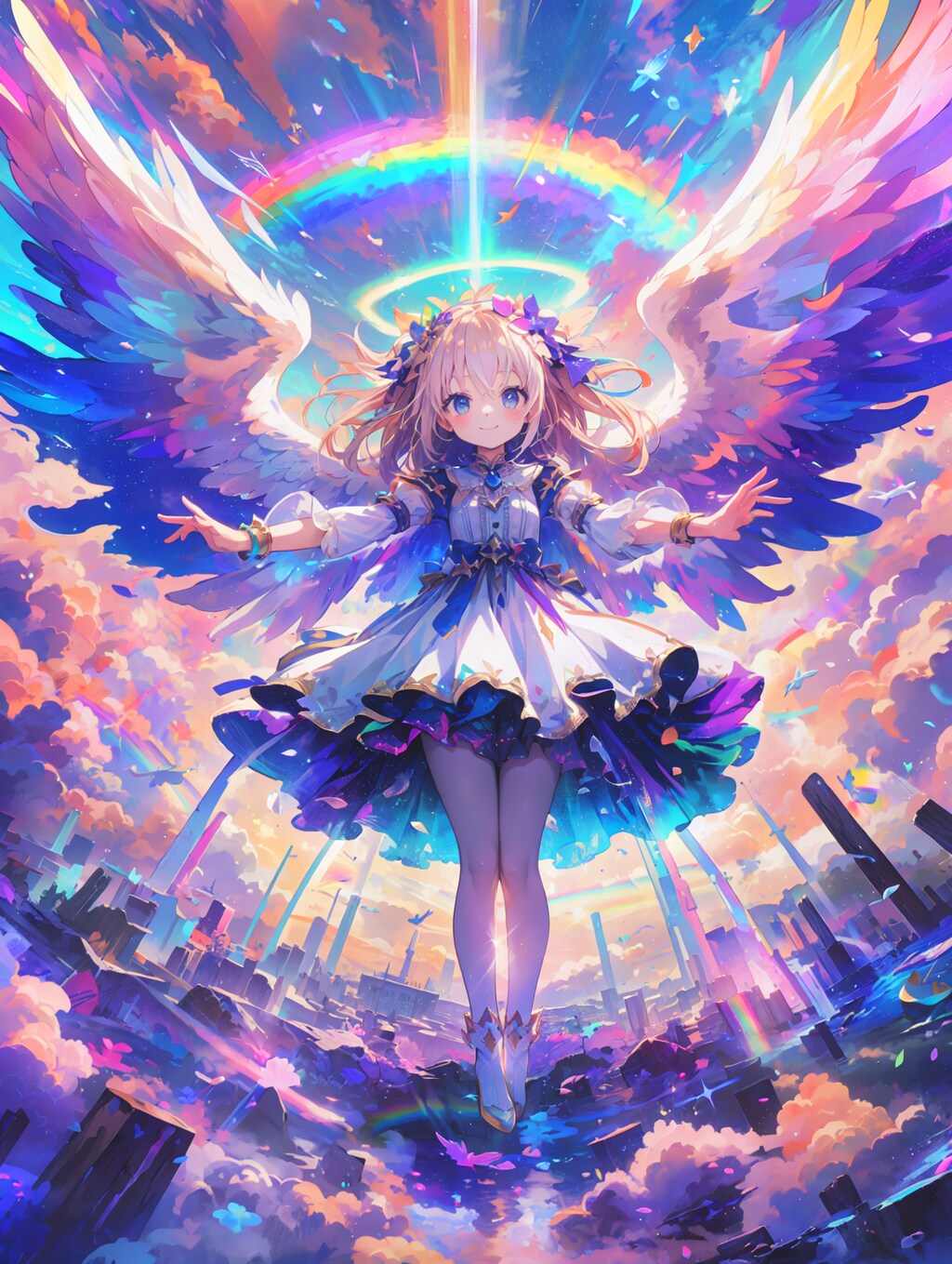 降臨する虹の天使