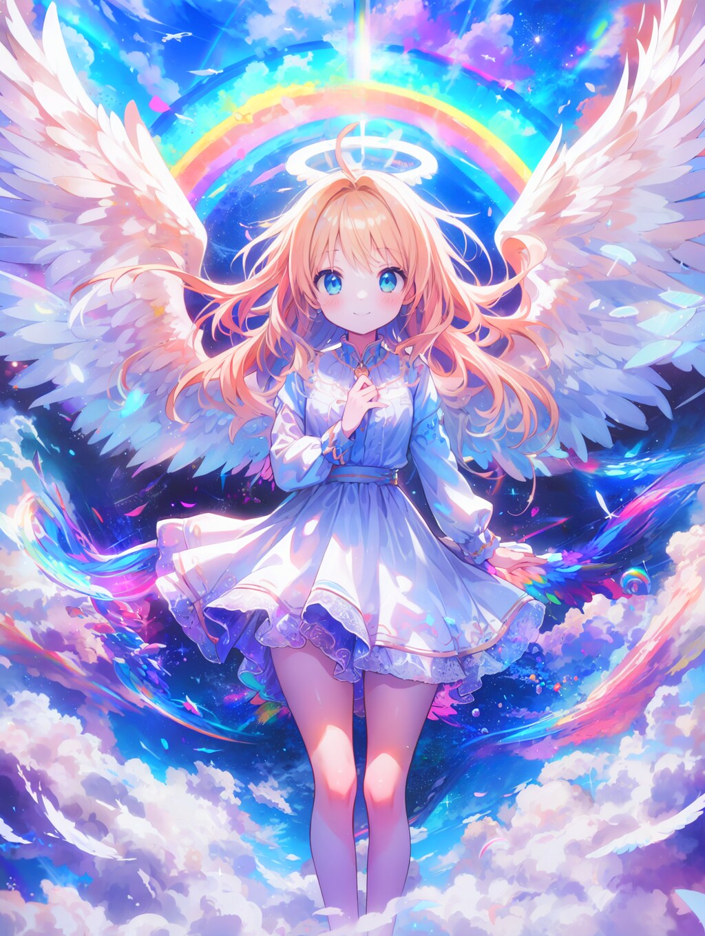 降臨する虹の天使