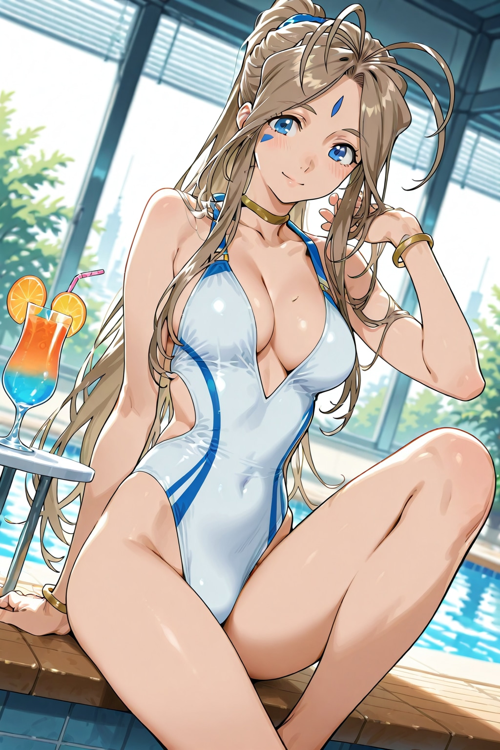 お昼はプールにでも行ってみましょう。