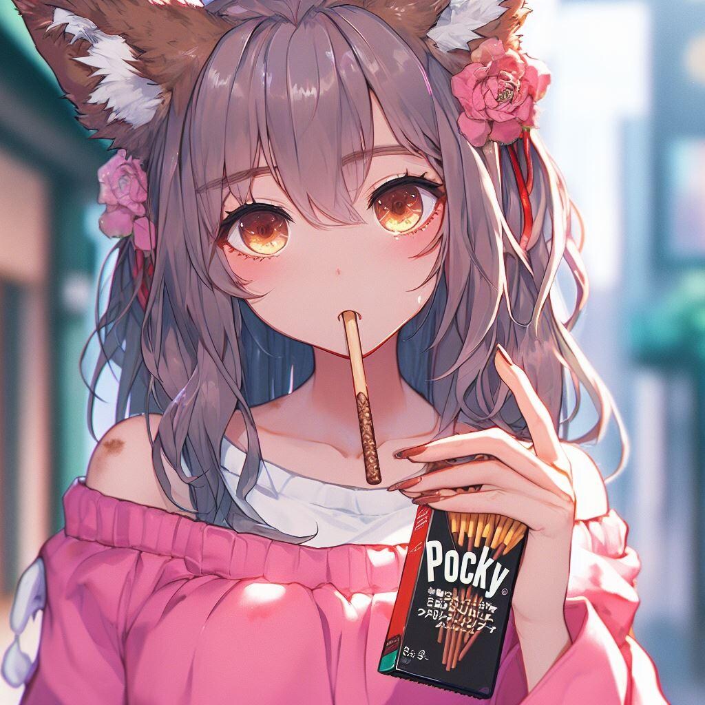 ポッキー🐺イラスト