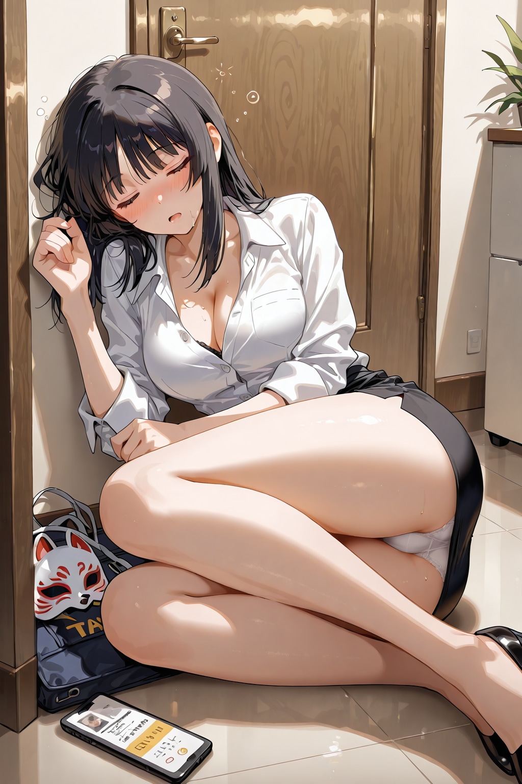 たどり着いた美女