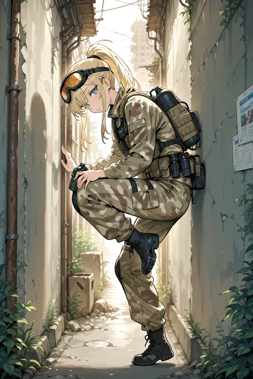 女兵士(手榴弾)