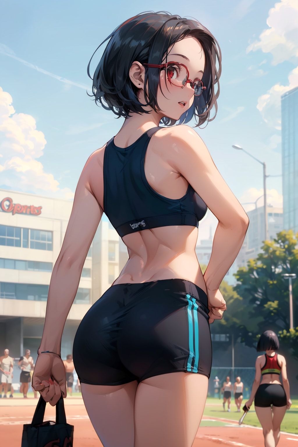 スポーツブルマの眼鏡っ娘