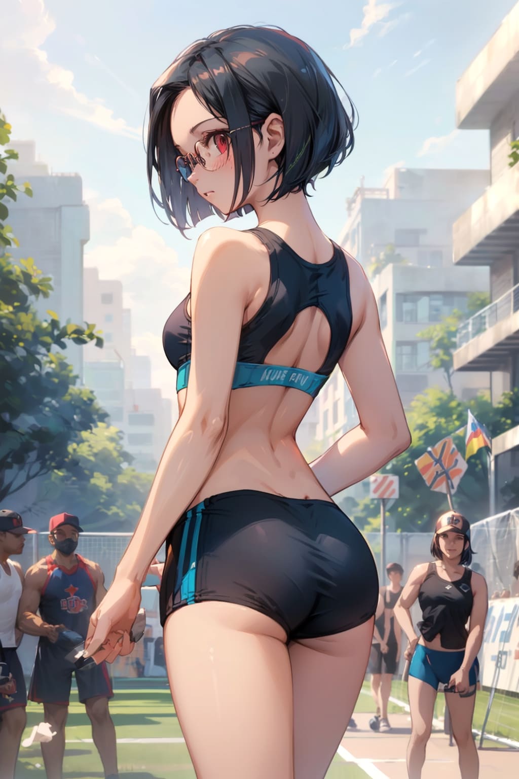 スポーツブルマの眼鏡っ娘