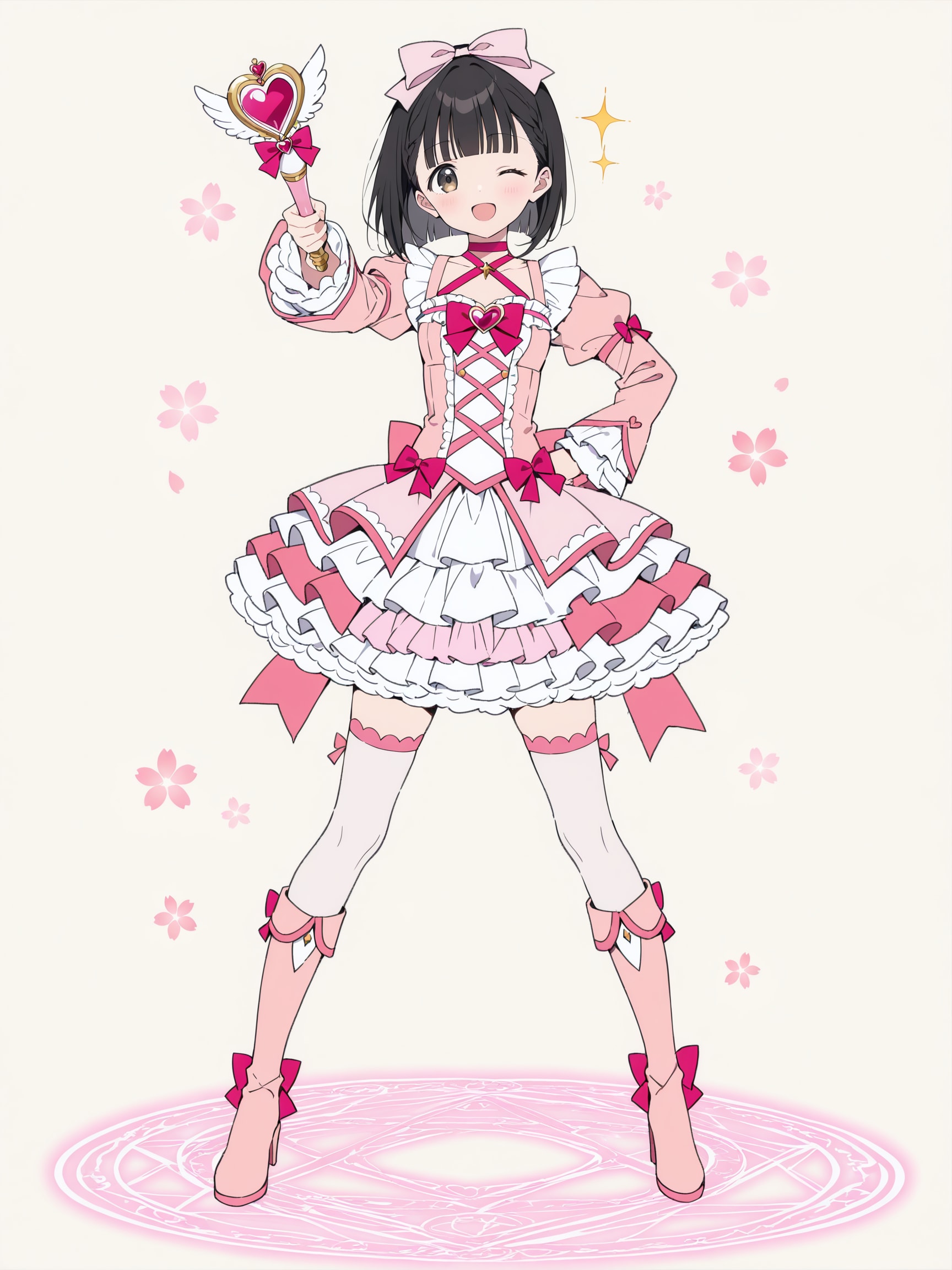 魔法少女、変身後の可愛いポーズ | の人気AIイラスト・グラビア