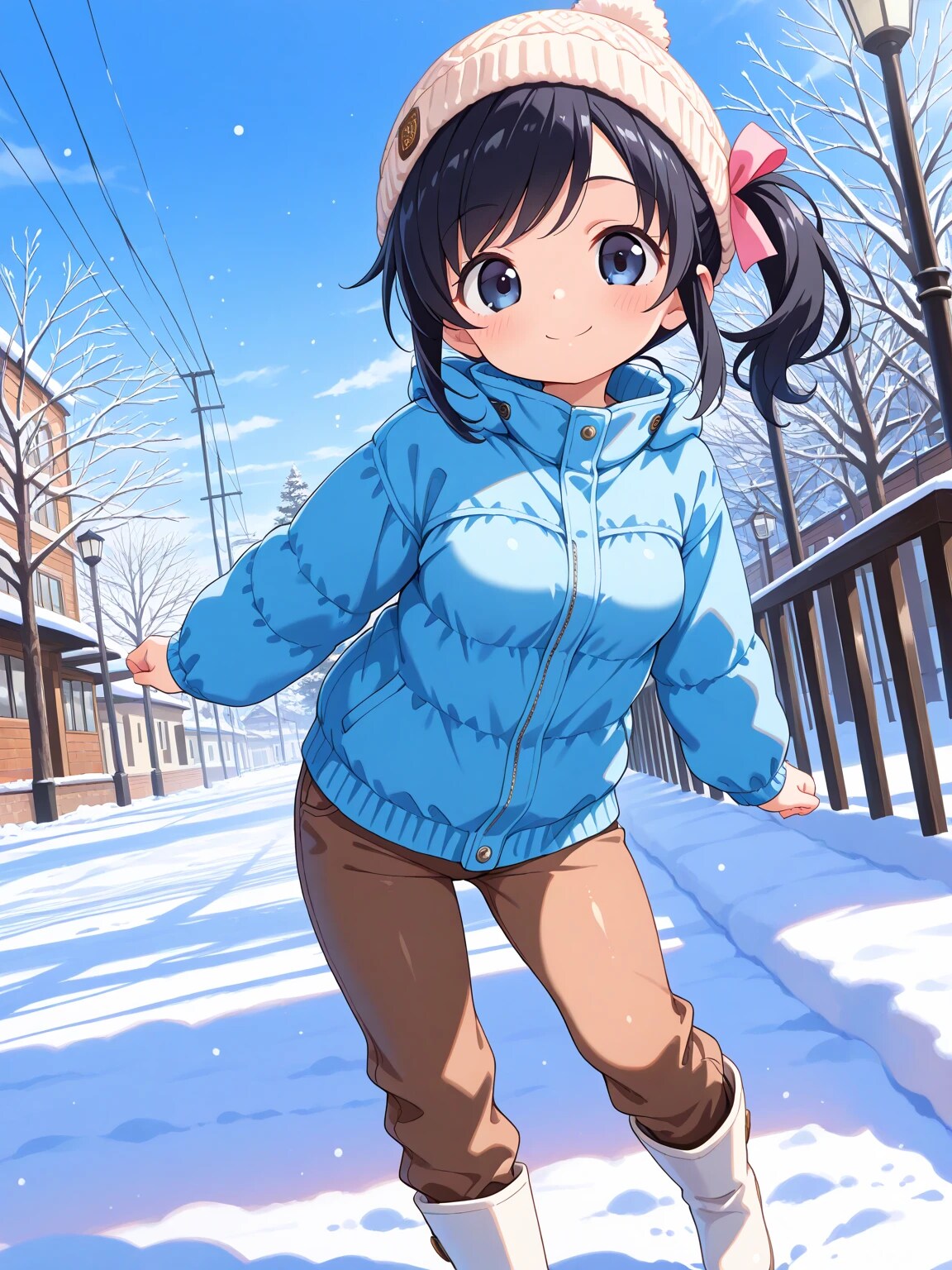 冬コーデのさやかちゃん