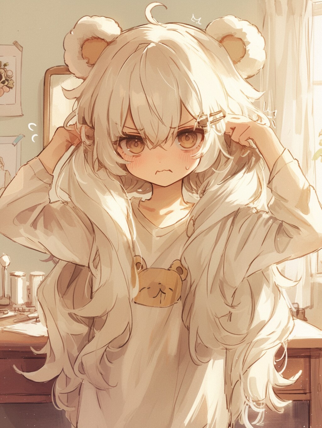 手でツインテール🐾