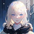 白髪の雪が似合いそうな女性 5枚目