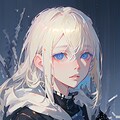 白髪の雪が似合いそうな女性 2枚目