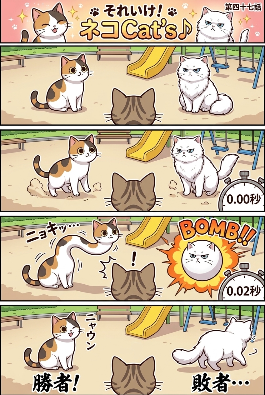 【47話】それいけ！ネコCat's♪(４コマ漫画)