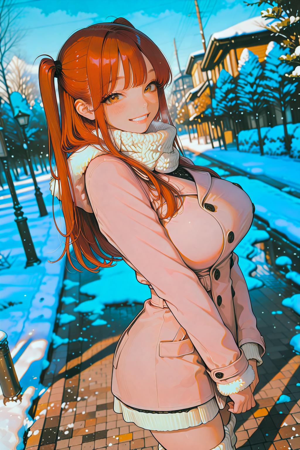 夕暮れ時の笑顔 | の人気AIイラスト・グラビア