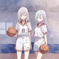 放課後に銀睫娘とバスケット 3枚目