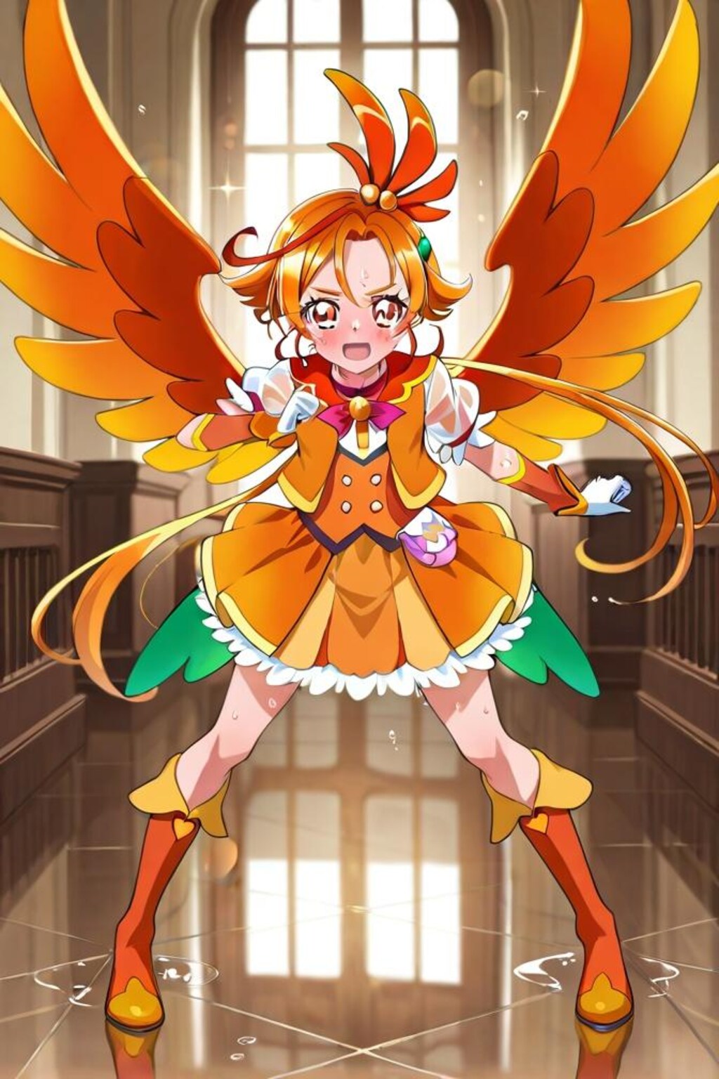 ひろがるスカイプリキュア　キュアウィング　キック