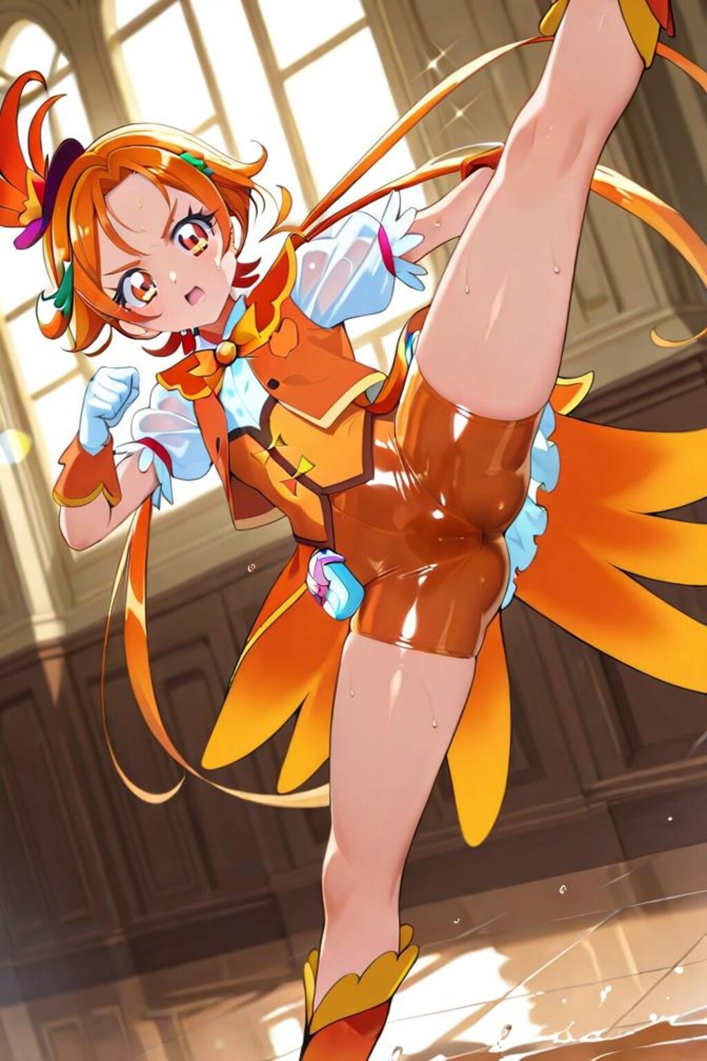 ひろがるスカイプリキュア　キュアウィング　キック