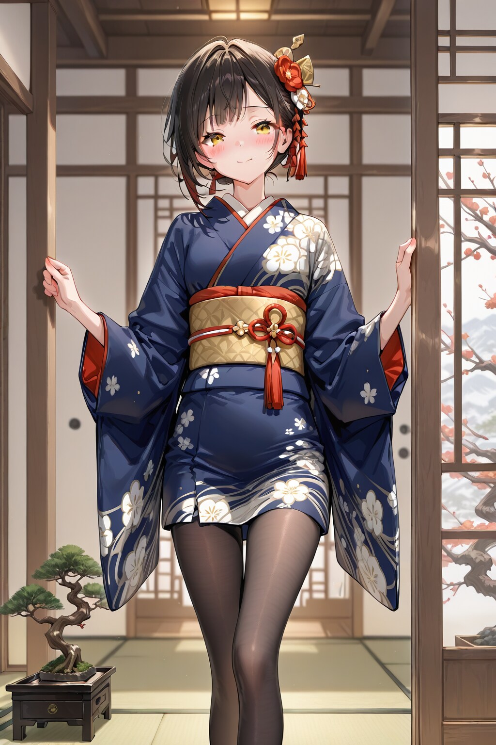 入学式にお母さんが目立つ格好してきた | の人気AIイラスト・グラビア