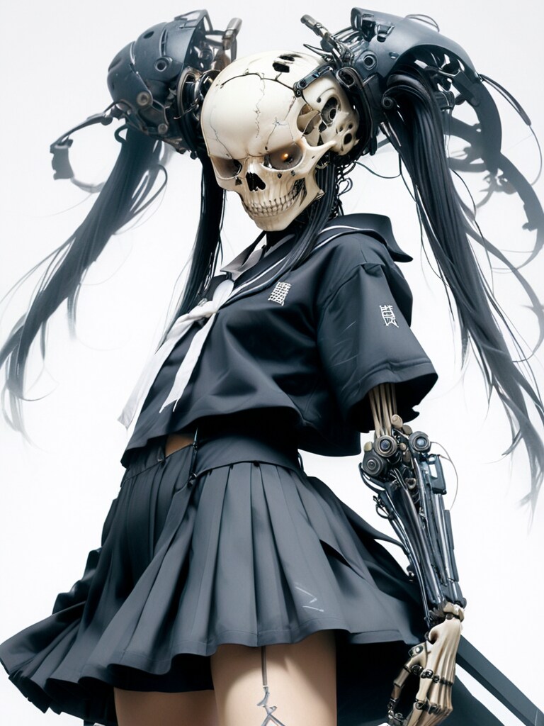 黒髪美人も一皮むけば強化骨格 | の人気AIイラスト・グラビア