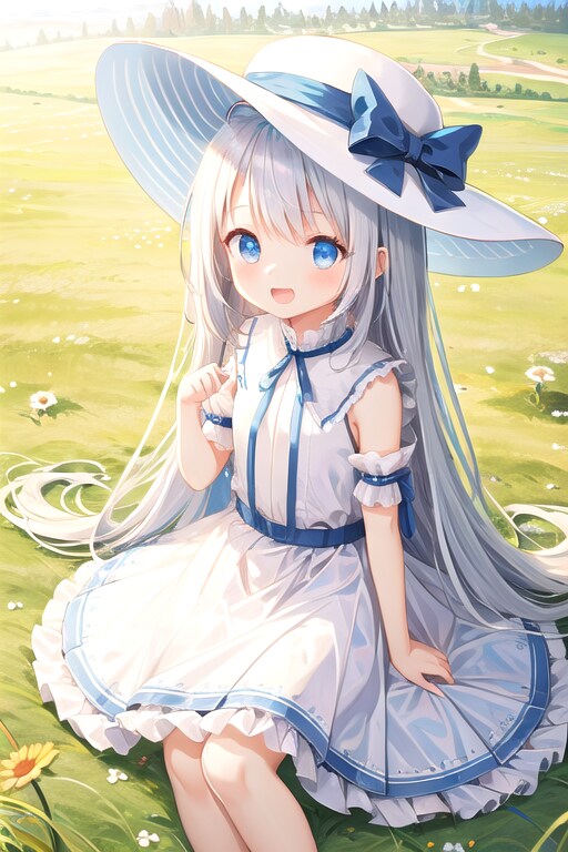 白髪幼女 | の人気AIイラスト・グラビア