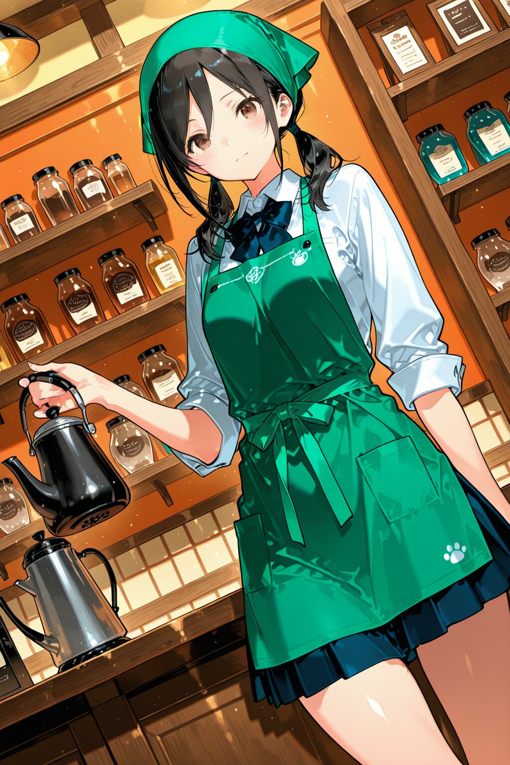 カフェのウエイトレスさん