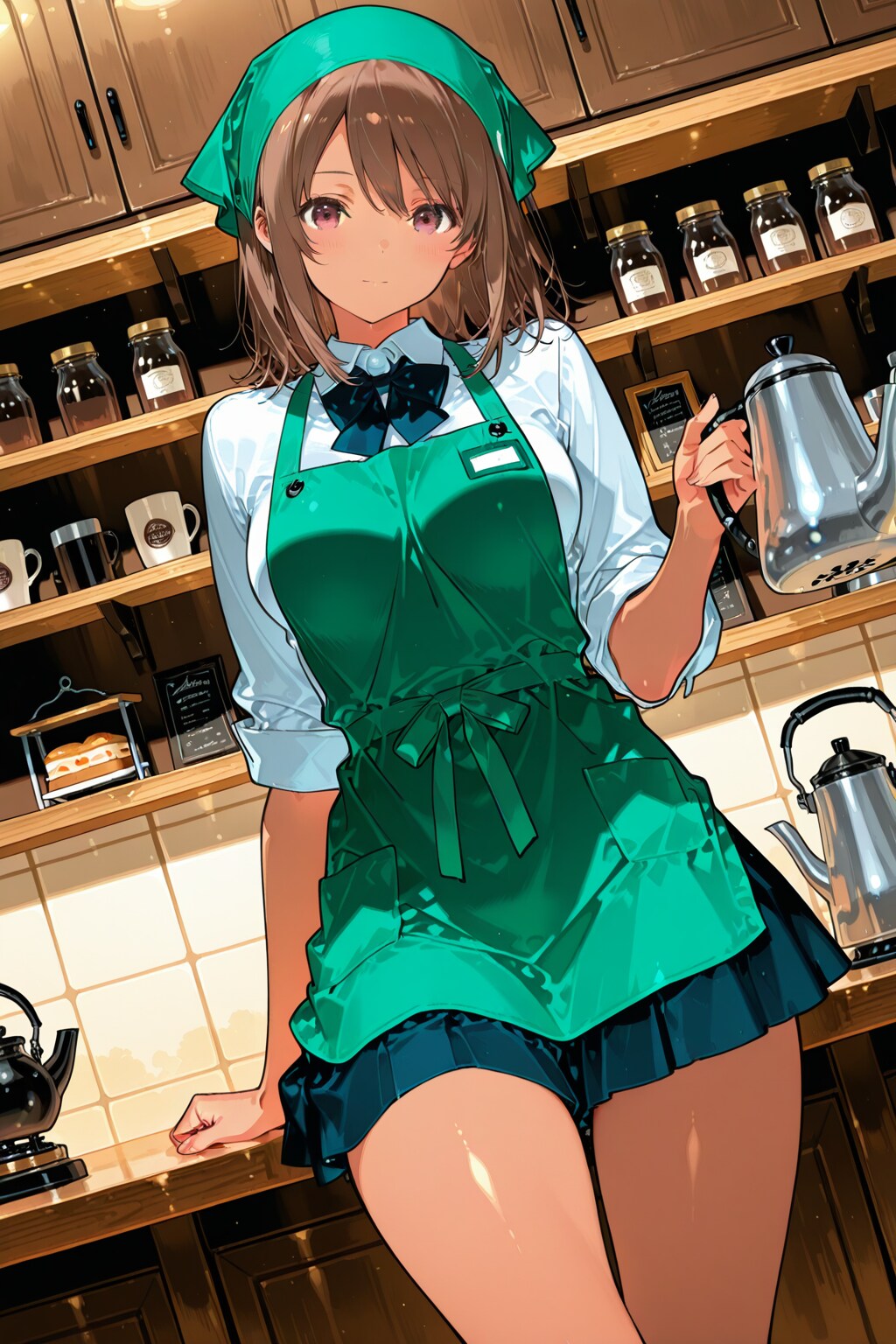 カフェのウエイトレスさん
