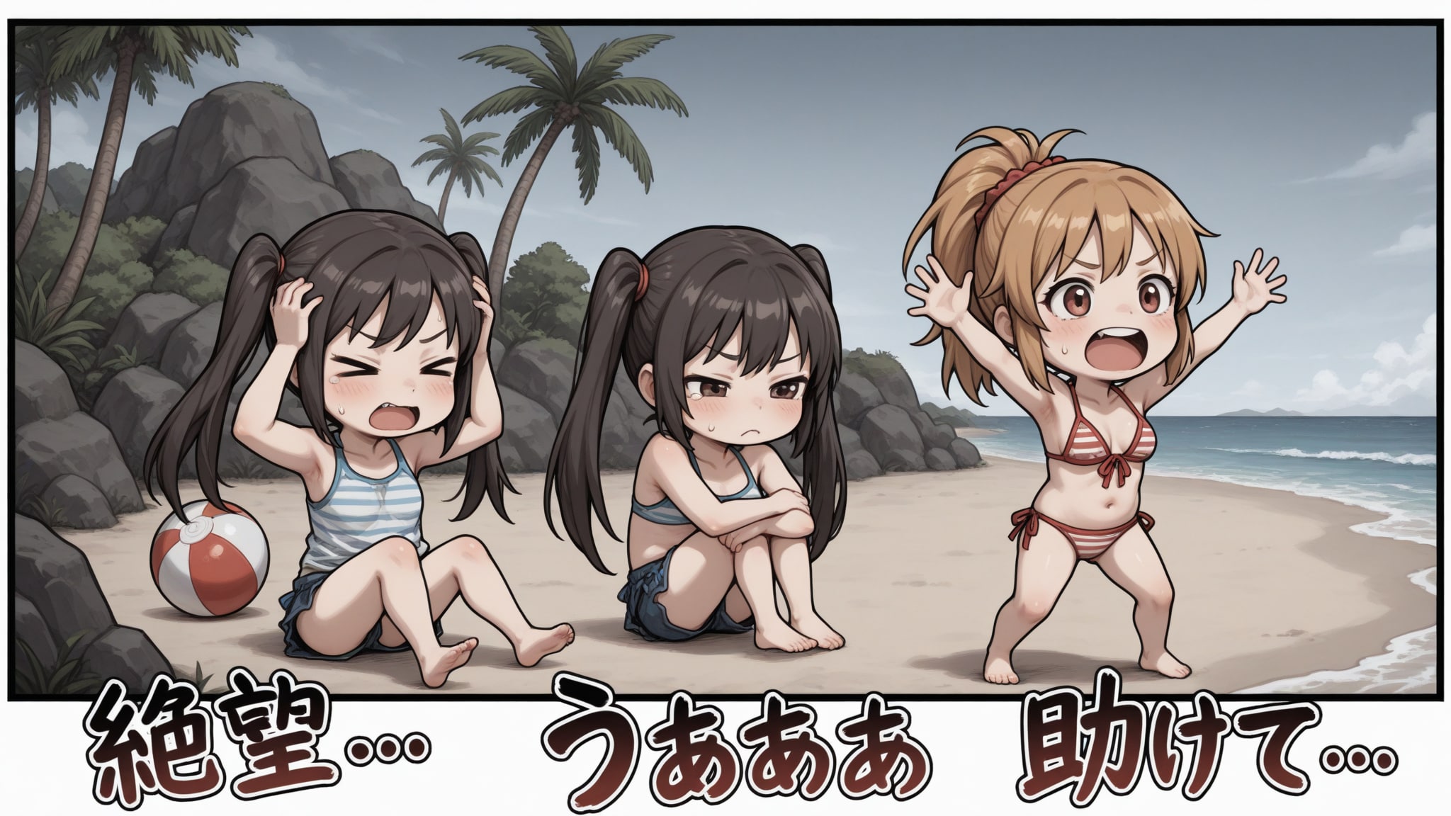 【#無人島日記】私達の無人島日記（Gemini→SDXL）i2i変換