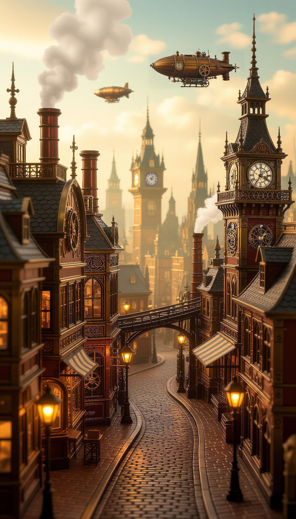 スチームバンクの街並み(2枚)