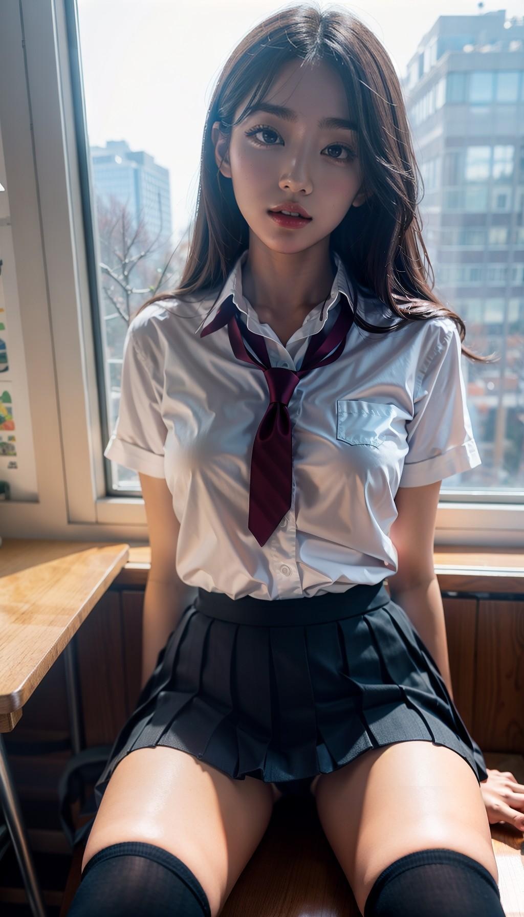 パンちら女子高生