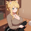 オリジナル⑮ ゆずさ、リリア 猫と一緒 6枚目