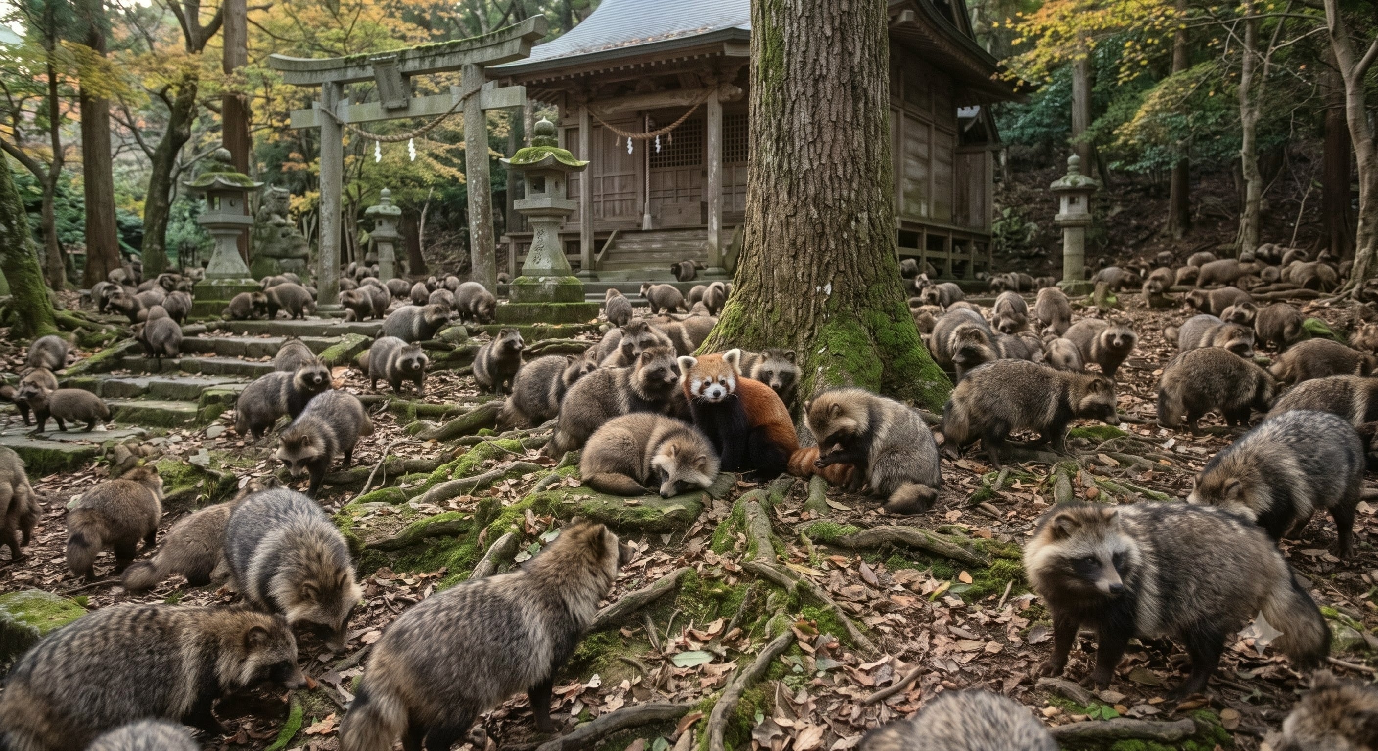 狸神社に狸がいっぱい！？