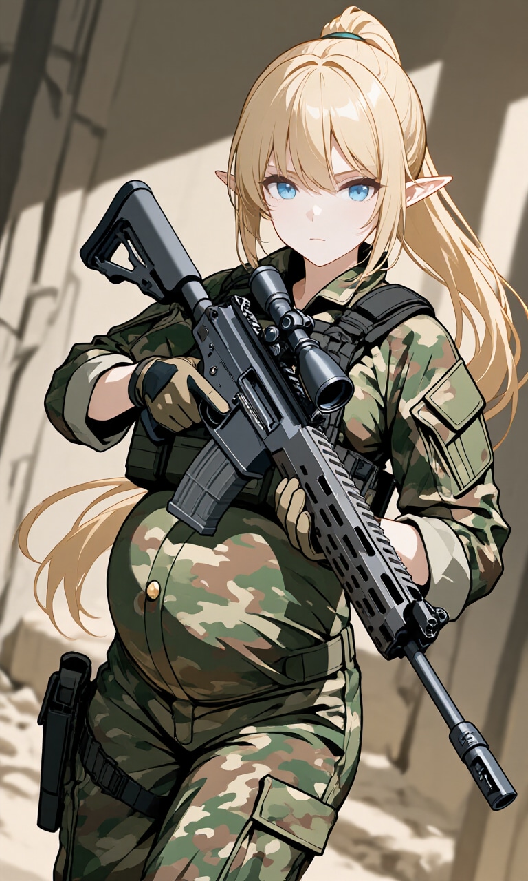 異世界ミリタリー妊婦シリーズその１１９ | の人気AIイラスト・グラビア