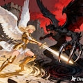 天使と悪魔の戦い 2枚目