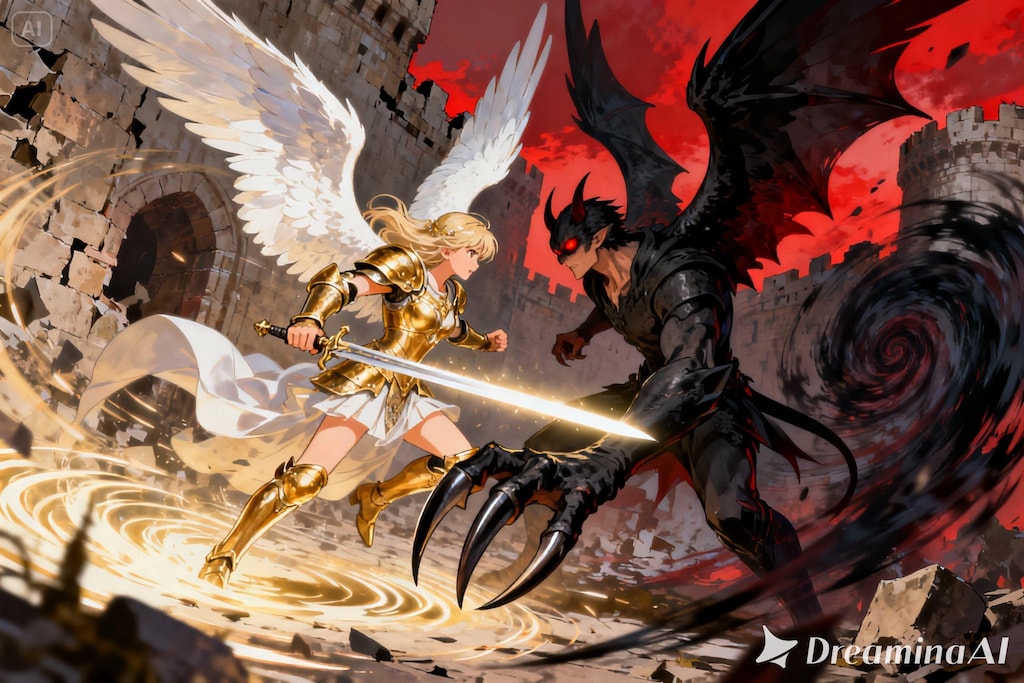 天使と悪魔の戦い