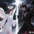 天使と悪魔の戦い 4枚目