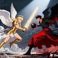 天使と悪魔の戦い 7枚目