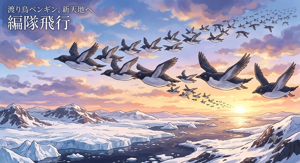 渡り鳥化したペンギン達
