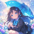梅雨の通学路 2枚目