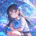 梅雨の通学路 3枚目