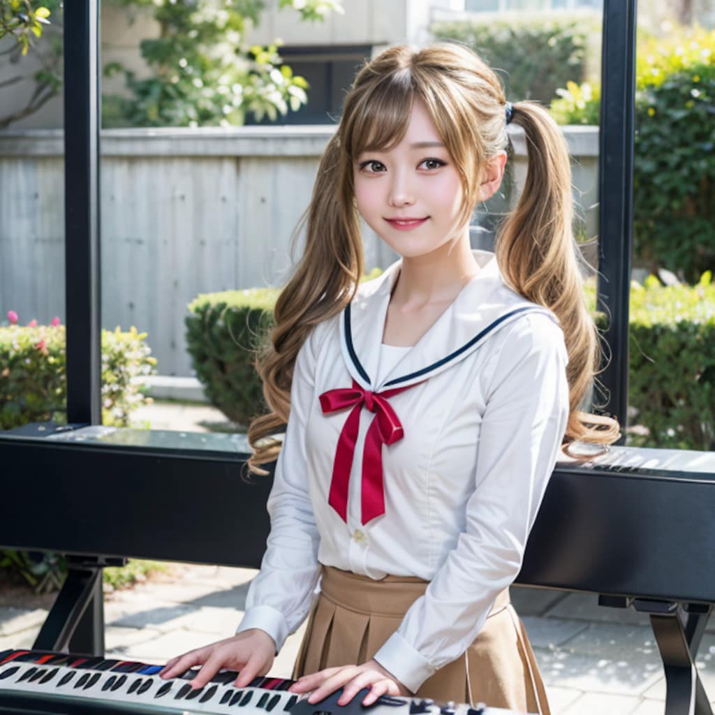 はい、じゃー私の伴奏にあわせてー