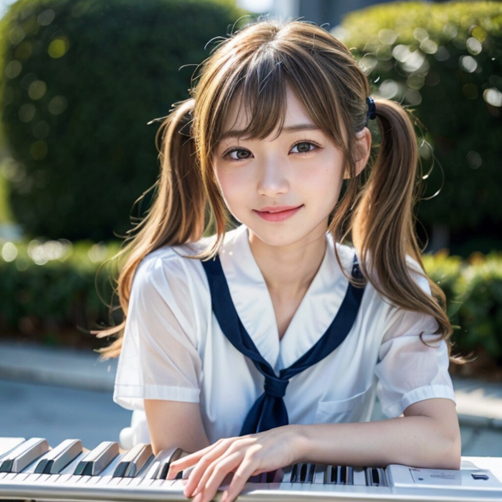 はい、じゃー私の伴奏にあわせてー