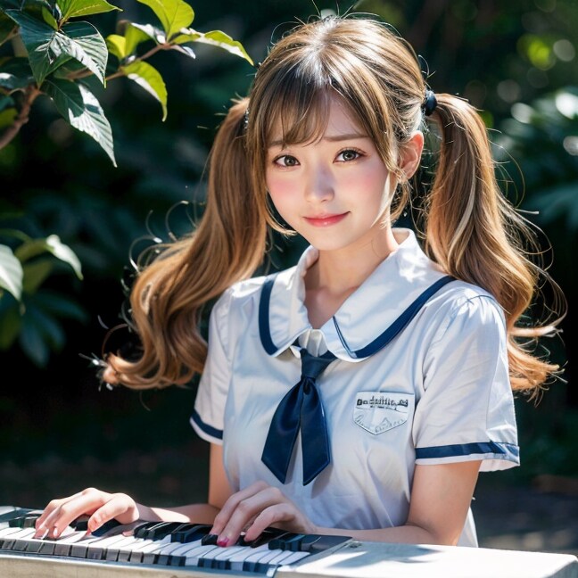 はい、じゃー私の伴奏にあわせてー