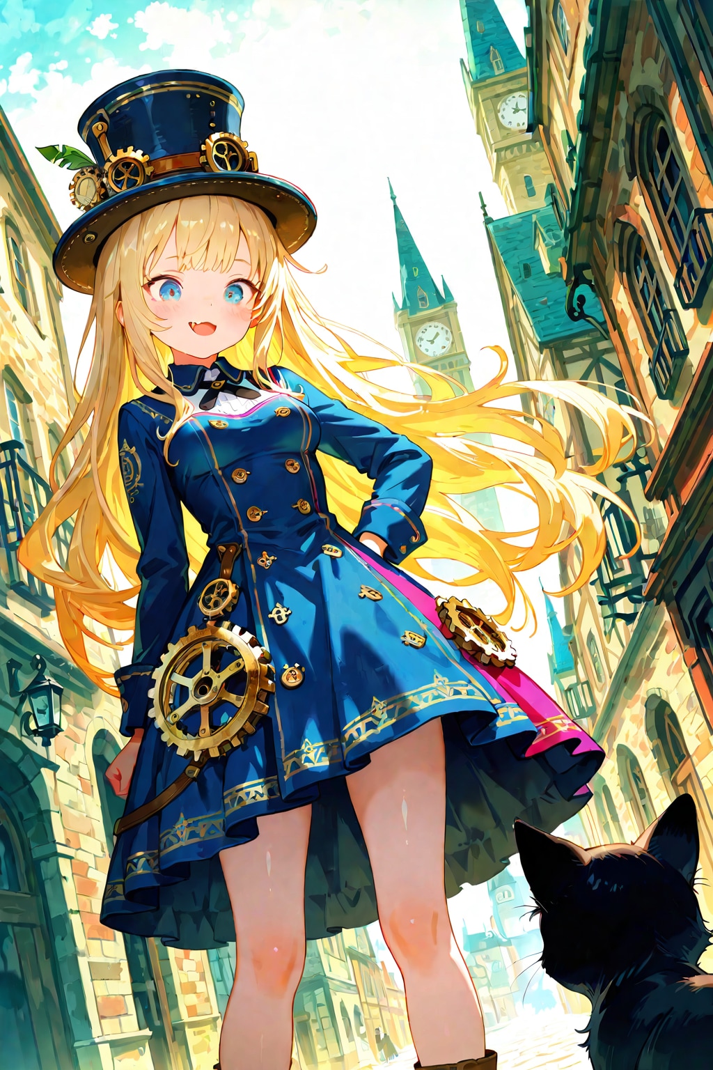 時計塔のある町 | の人気AIイラスト・グラビア