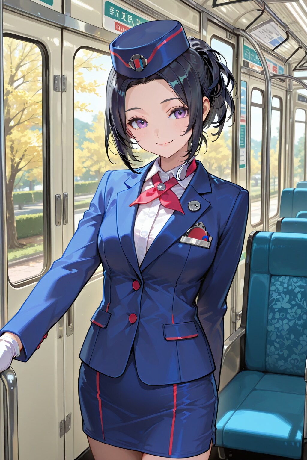 なんか懐かしいバスガイドさん