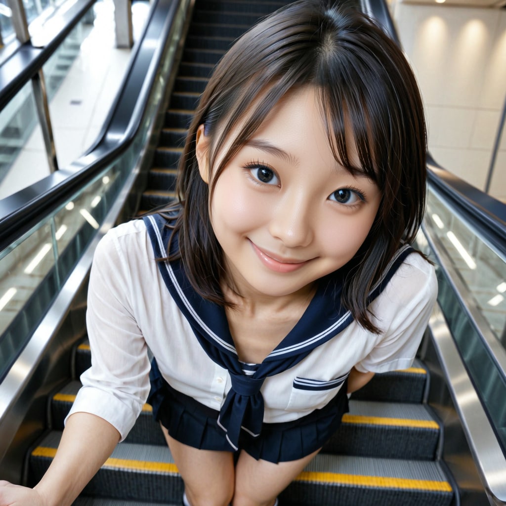 エスカレーター上から見下ろし
