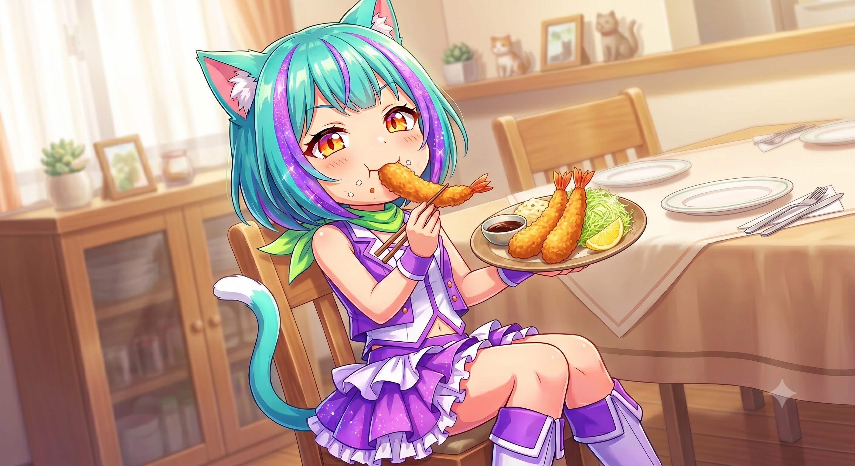今日のお昼はエビフライです