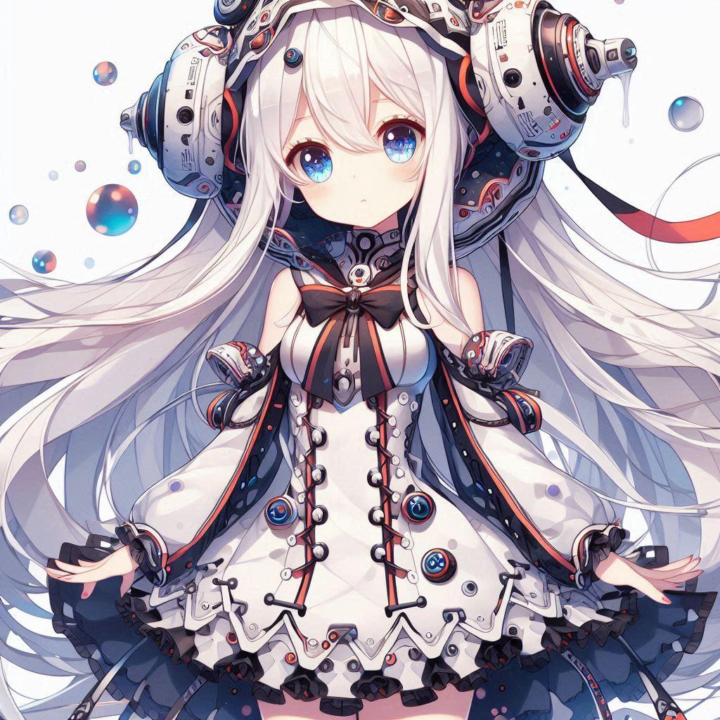 白髪の可愛い女の子【211】