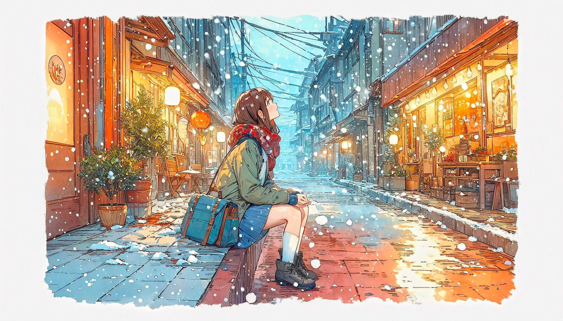 雪と少女110 | の人気AIイラスト・グラビア