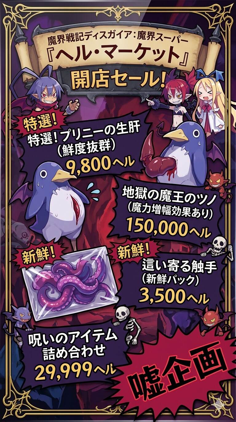 魔界戦記ディスガイアのチラシ