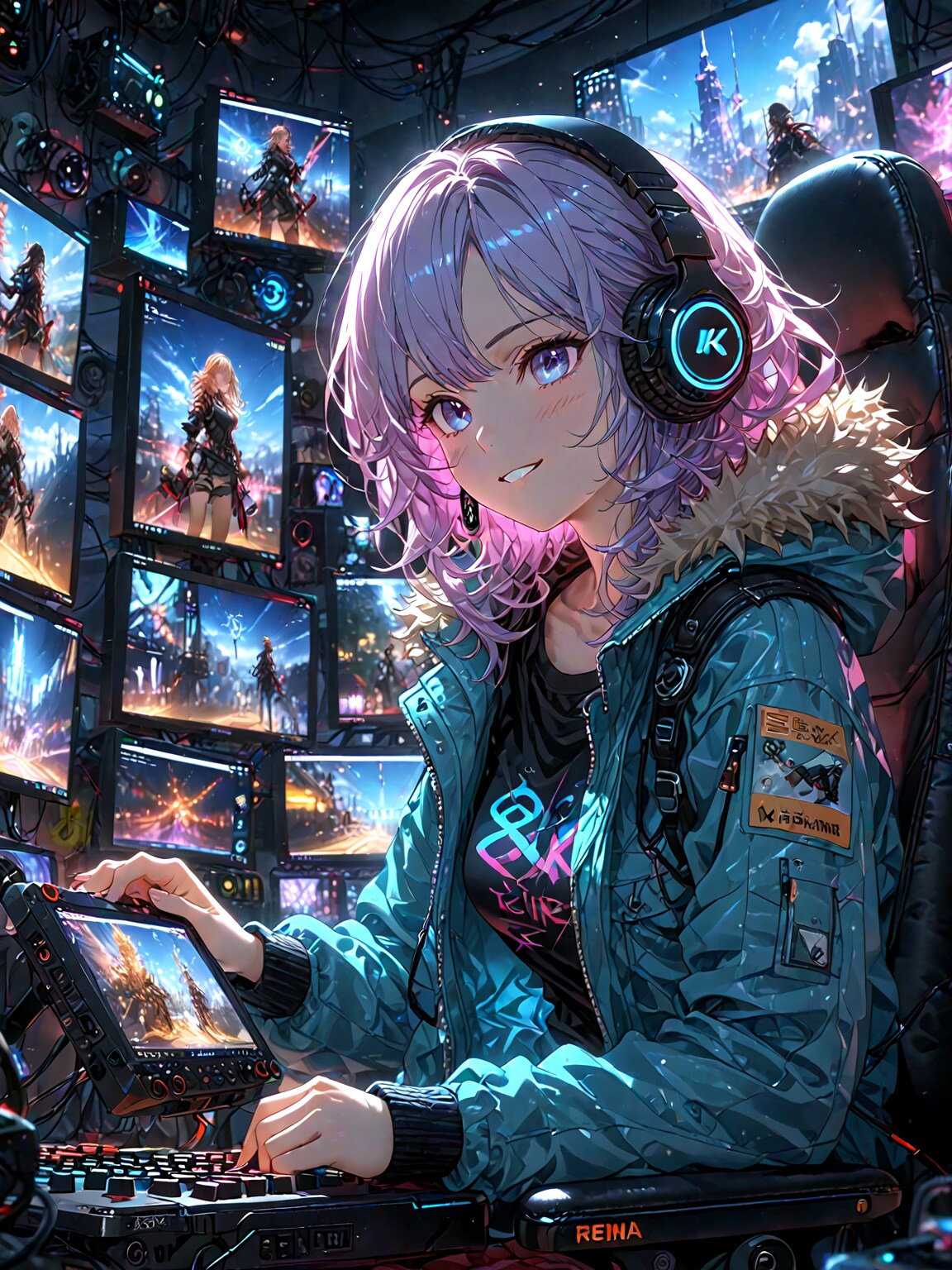 ネオンの支配者 | の人気AIイラスト・グラビア