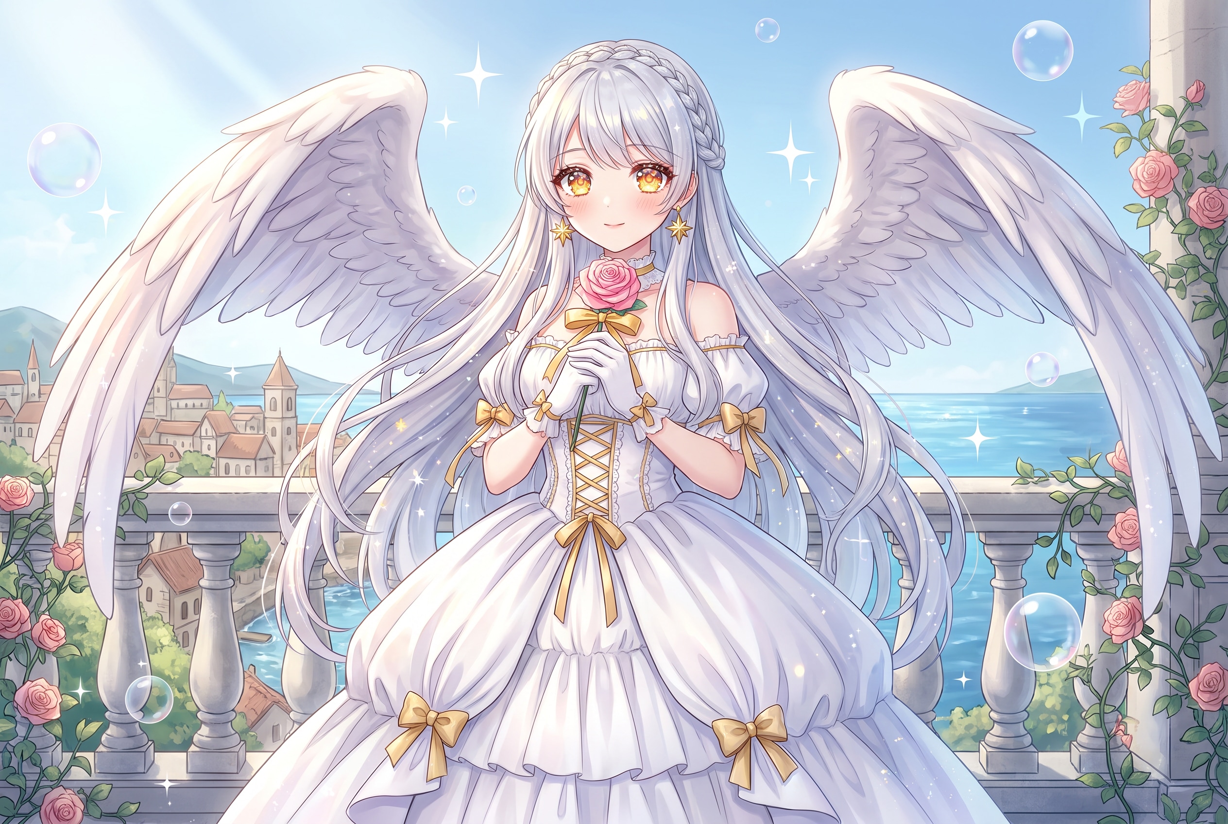白翼の薔薇宴 | の人気AIイラスト・グラビア