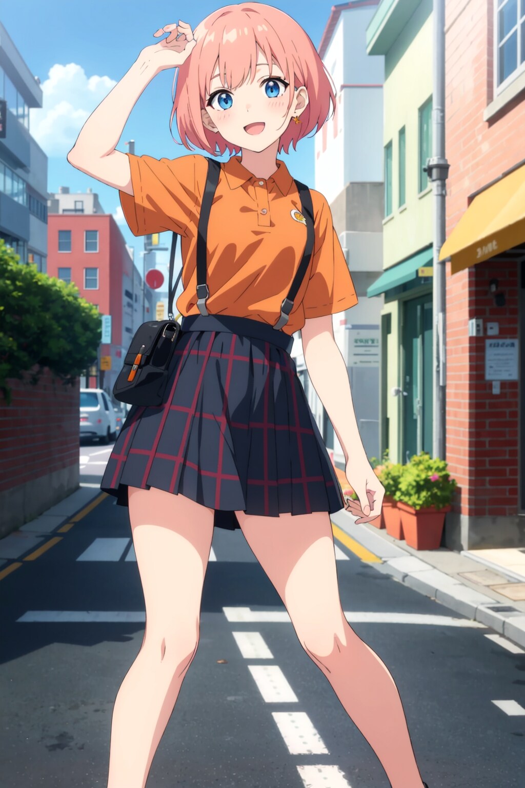 ピンク髪ショート