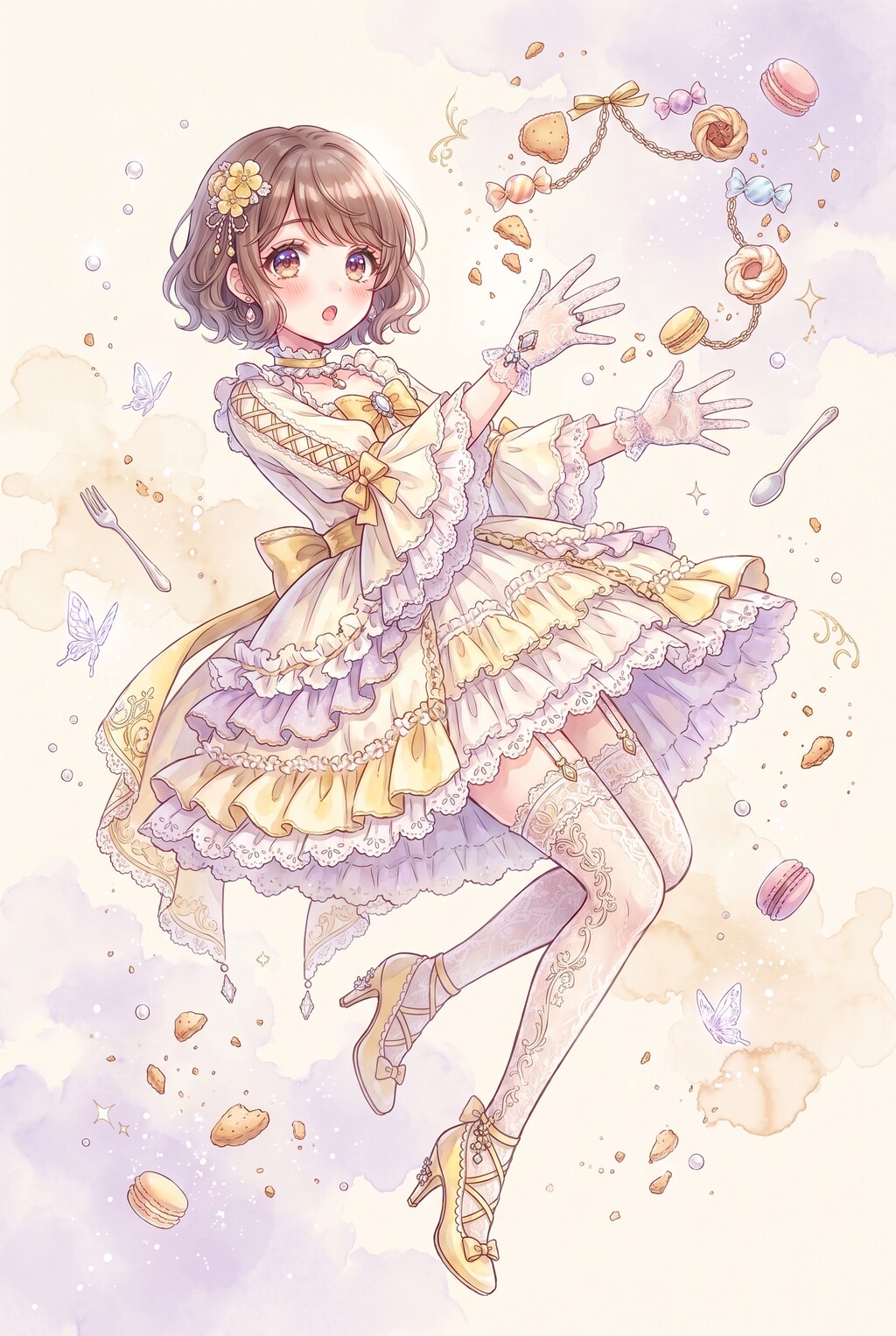 菓環に舞う淡黄姫